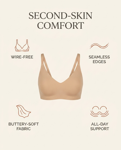 Nuelle comfort bra benefits - wire-free, seamless, buttery-soft, all-day support