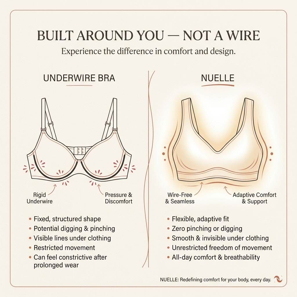 Nuelle vs underwire bra comparison